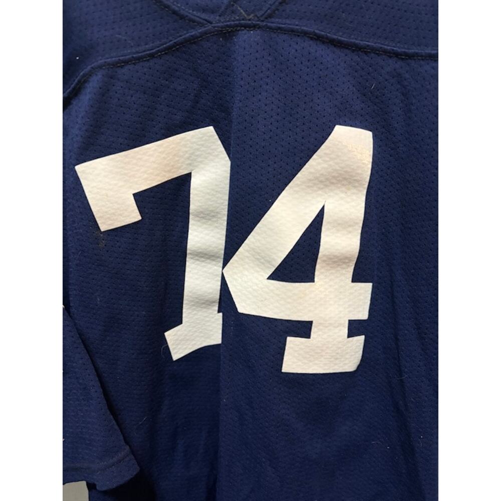 Vintage Red Fox Football Jersey Mens XL Blue #74 Mesh USA Made 70s 80s - Picture 4 of 9